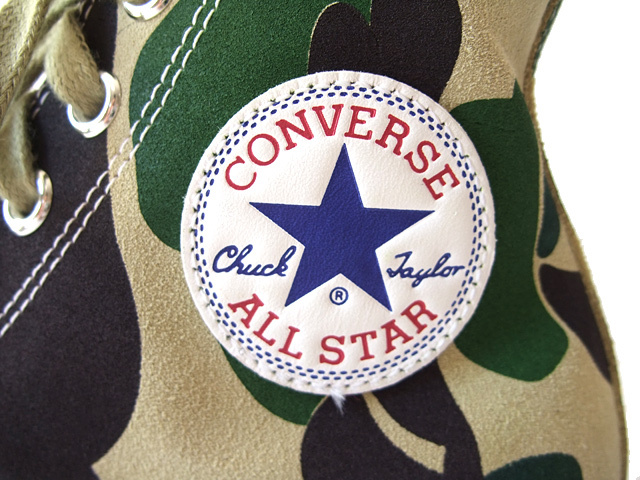 converse スニーカー　allstar コラボ　1点もの　CONVERSE ALL STAR 83SUEDE HI 1B146 x Revolla 100周年記念モデル （カモフラ）
