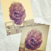 Hair arrange with Fishbone!!!!!　