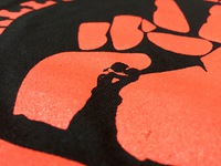 THE PEACE TEE Black(red)生地 THE PEACE TEE Black(red)生地