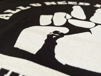 THE PEACE TEE Black(white)生地 THE PEACE TEE Black(white)生地