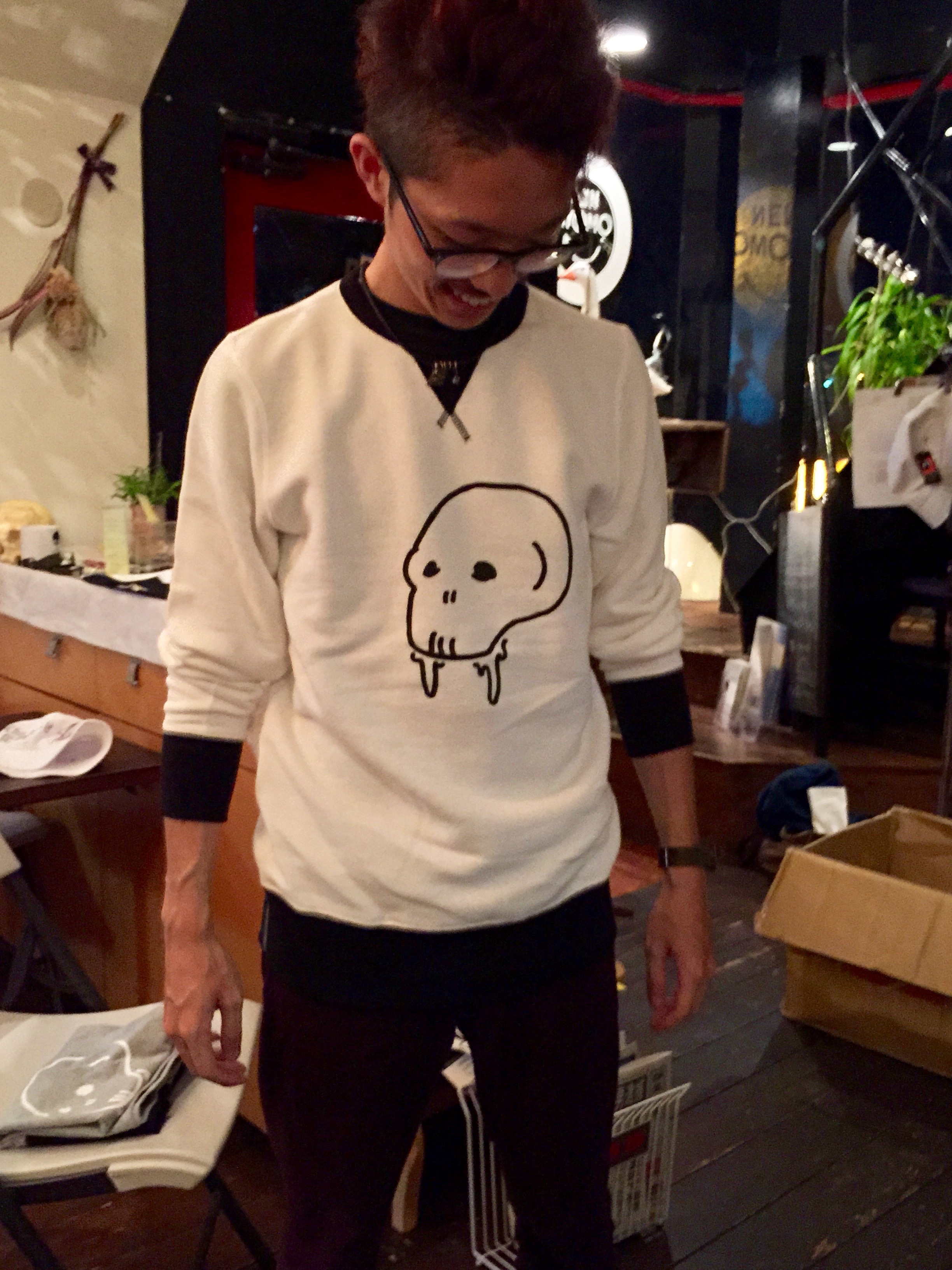 GLUTTONY SKULL Sweat White GLUTTONY SKULL Sweat White