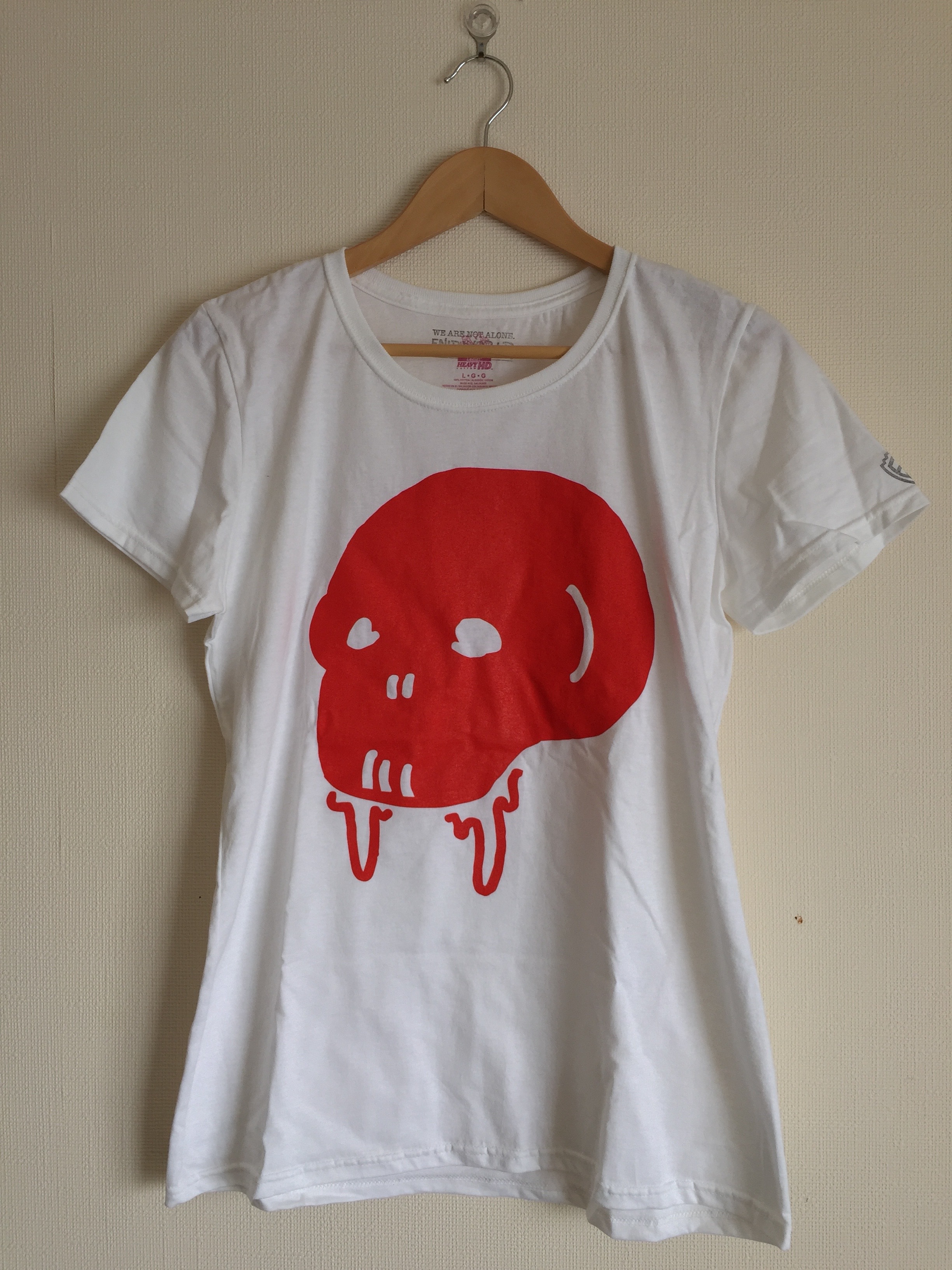 Gluttony Skull Color Tee White ONNANOCO シルエット Gluttony Skull Color Tee White ONNANOCO シルエット
