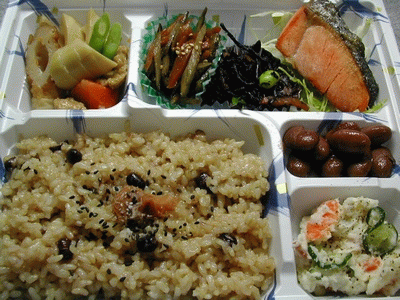 今日は水曜日、ヘルシー玄米弁当の日!