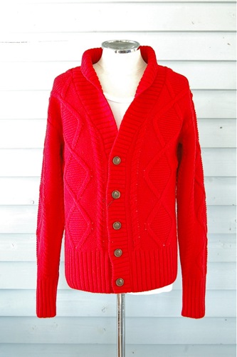 SURFRIDER Shawl Colar Cable Knit Cardigan !