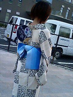 浴衣で街中