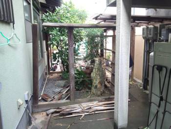 坪庭模様替え。