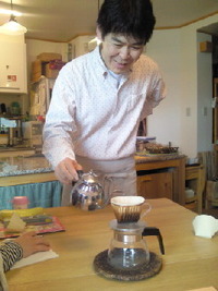 まめやさん、浜さんのコーヒー講座