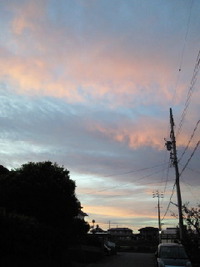 台風一過の夕空(疲れた・・・)