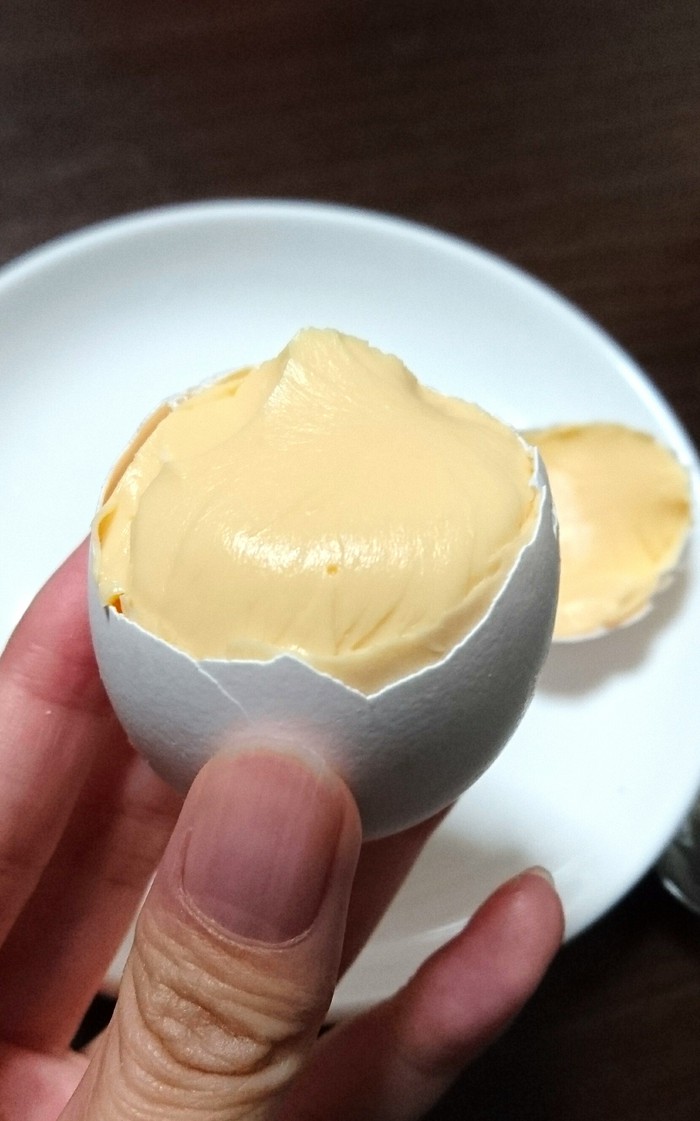 【レシピ】リベンジ成功！卵の殻を割らずに作る、たまごまるごとプリンの作り方！