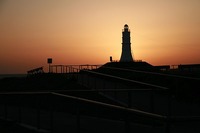 夕方の灯台