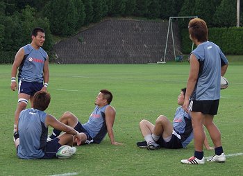 ラグビー練習の後は