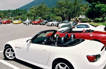 冬のオープンカー
