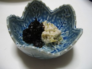朝のわさび漬け