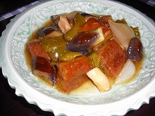 肉を使わない酢豚