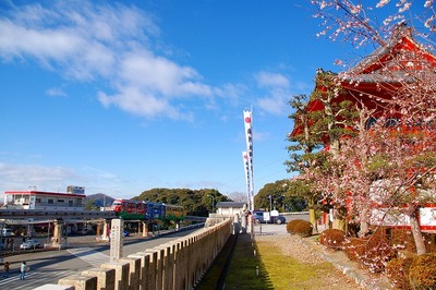 名鉄犬山モノレール。2008年12月27日最終日午前10時過ぎ。<br />
成田山駅付近の様子