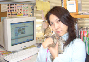 モコちゃんと出勤です
