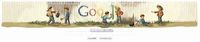本日のGoogleロゴはマーク・トウェイン生誕176周年だよん！