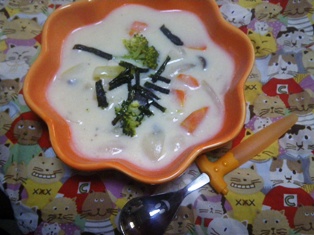 豆乳を投入(*^_^*)
