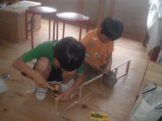 熱心な大工さん