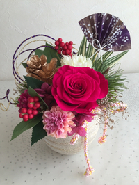 一足早くお正月のお花を作ってみませんか♪ 2015/12/03 21:05:53
