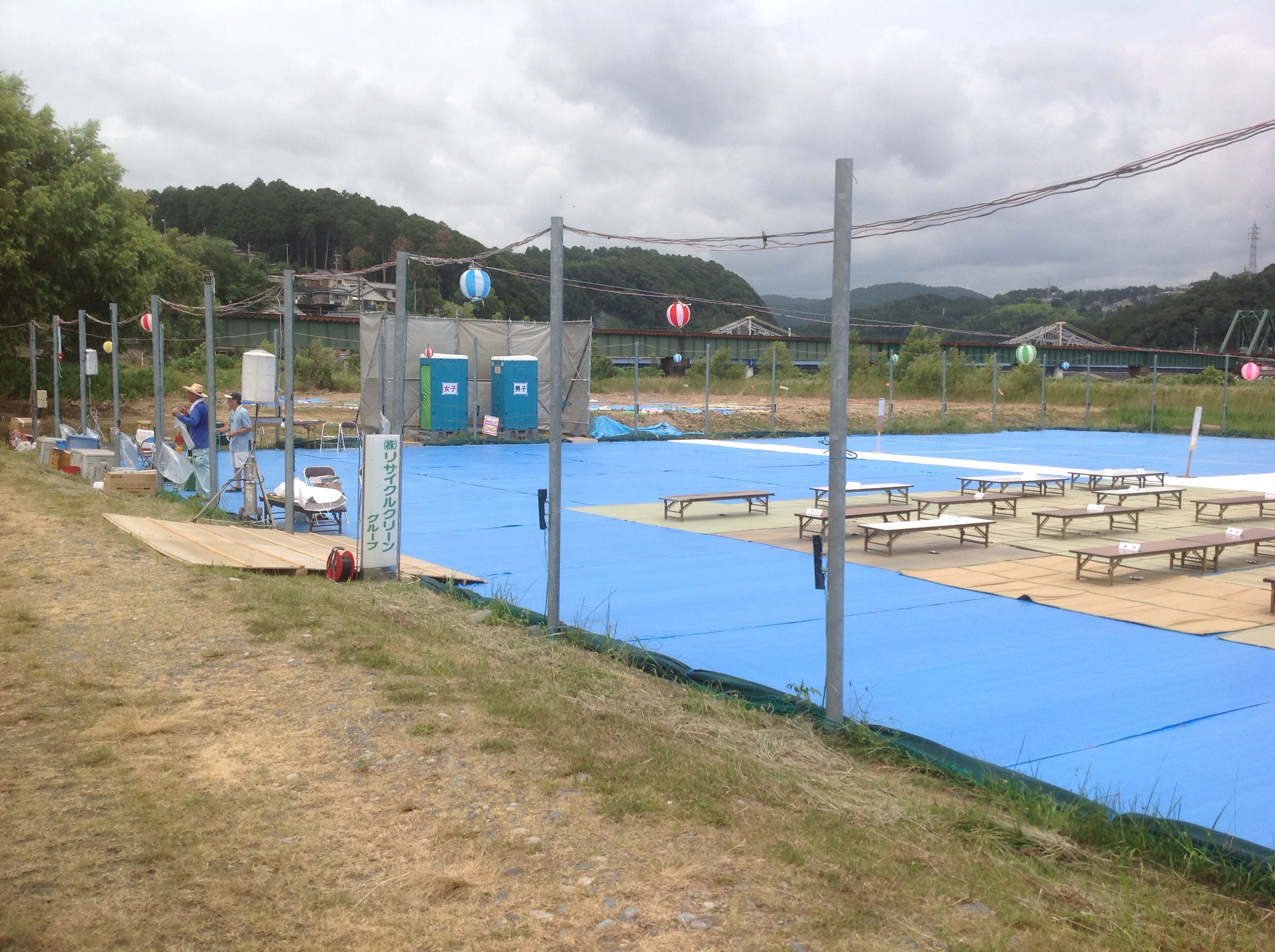 鹿島 花火大会準備