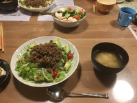 久しぶりのにしお飯。今回はタコライス&豆腐サラダ 2018/07/02 10:00:00
