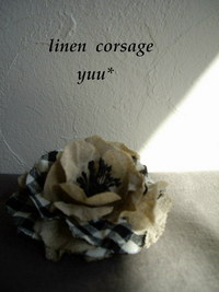 linen corsage & bag 2009/03/27 19:47:20