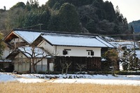 雪の農村風景　恵那