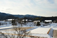 雪の農村風景　恵那