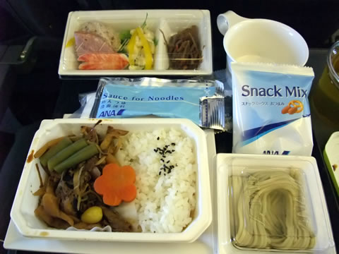 ANA中国線の機内食（北京から関空へ）