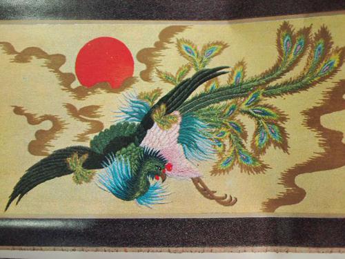 レトロ手芸雑貨 松鳩文化刺繍セット 鳳凰 15号 額飾りインテリア Chachashop
