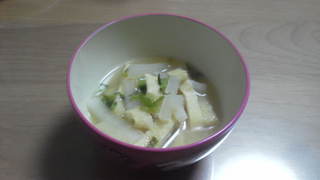 寒い日の汁物。