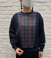 FRED PERRY/TARTAN PANEL SWEATSHIRT