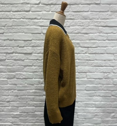 FRED PERRY/LONG SLEEVE KNITTED SHIRT
