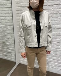 QTUME/ウォッシュドチノスプリットラグランジャケット