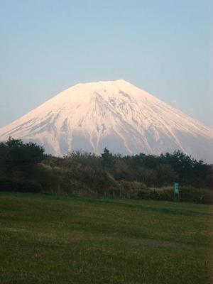 やっと富士山が