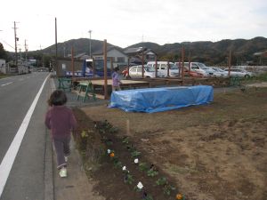 ウッドデッキ製作　初日
