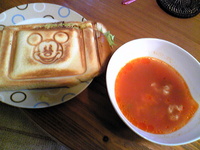 ホットサンド＆ミネストローネ
