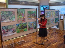 つつじ公園親子写生大会の作品展示会♪