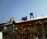 I邸建舞屋根工事４月１日 2009/04/02 07:47:52