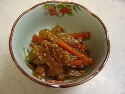 セロリのキンピラ