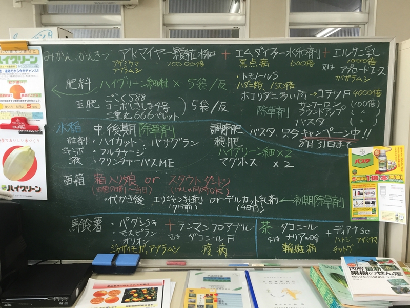 6月の防除表。