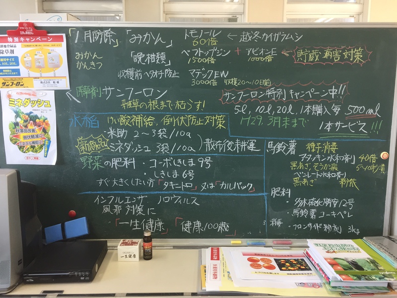 1月の防除暦。