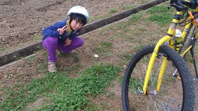 息子とサイクリング