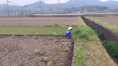 息子とサイクリング