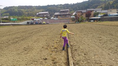 息子とサイクリング