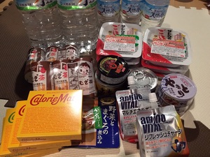 非常食・震災セット用意しました。
