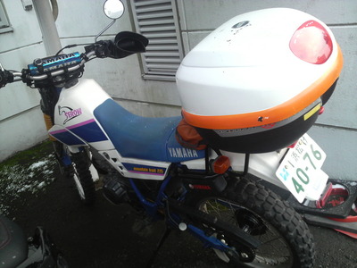 雪なのにバイクで通勤