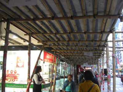 香港市街地を歩く（建築現場編）