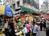香港市街地を歩く（市場の魚介類編）